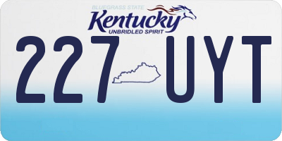 KY license plate 227UYT