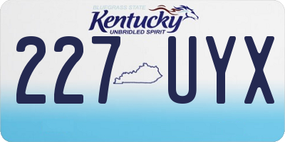 KY license plate 227UYX