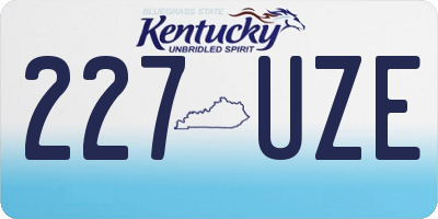 KY license plate 227UZE