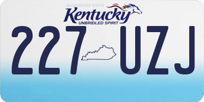 KY license plate 227UZJ