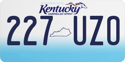 KY license plate 227UZO