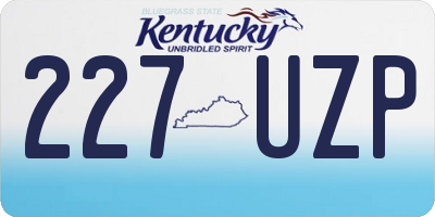 KY license plate 227UZP