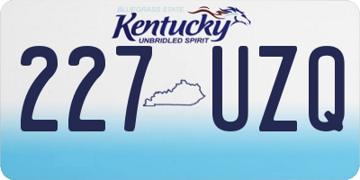 KY license plate 227UZQ