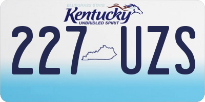KY license plate 227UZS