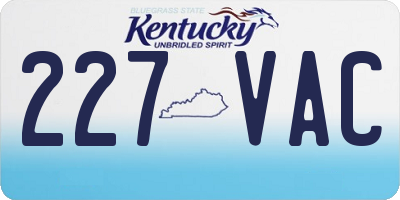 KY license plate 227VAC