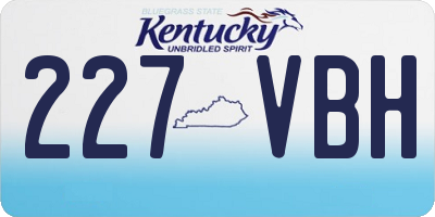 KY license plate 227VBH