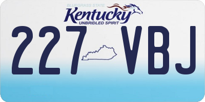 KY license plate 227VBJ