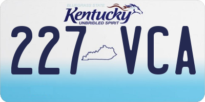 KY license plate 227VCA