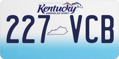 KY license plate 227VCB