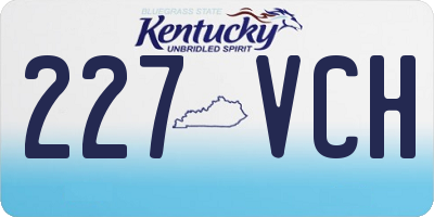 KY license plate 227VCH