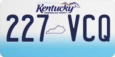 KY license plate 227VCQ