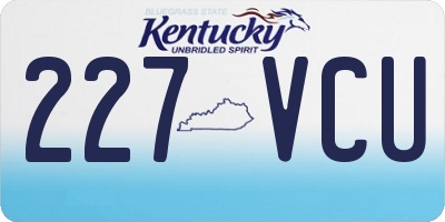 KY license plate 227VCU