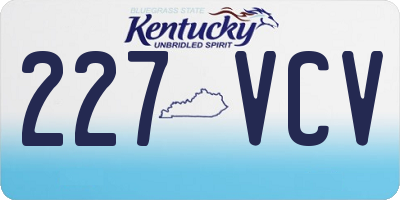 KY license plate 227VCV