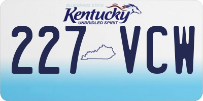 KY license plate 227VCW