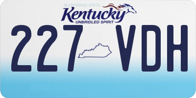 KY license plate 227VDH