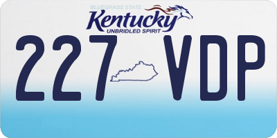 KY license plate 227VDP