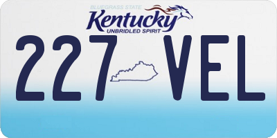 KY license plate 227VEL