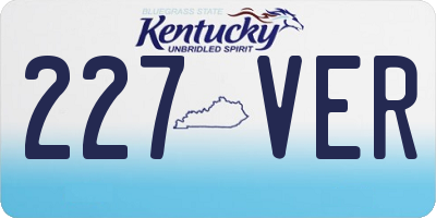 KY license plate 227VER