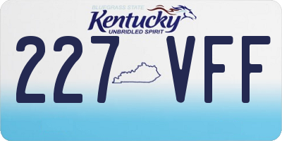 KY license plate 227VFF