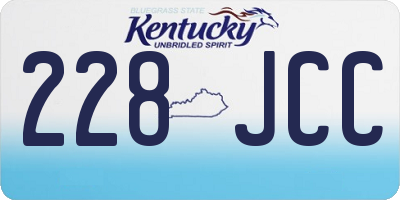 KY license plate 228JCC