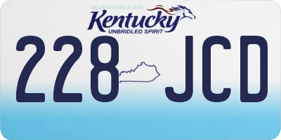 KY license plate 228JCD