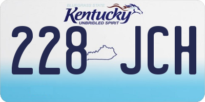 KY license plate 228JCH