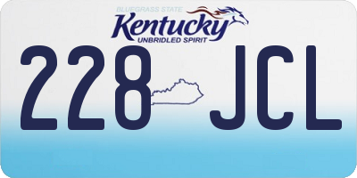 KY license plate 228JCL