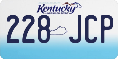 KY license plate 228JCP