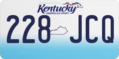 KY license plate 228JCQ