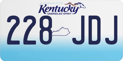 KY license plate 228JDJ