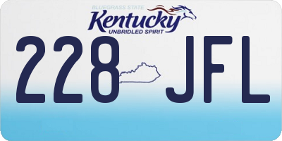 KY license plate 228JFL