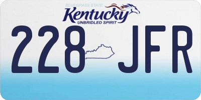 KY license plate 228JFR