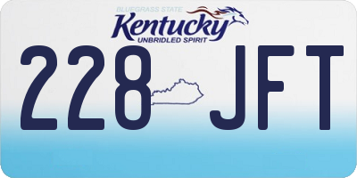 KY license plate 228JFT