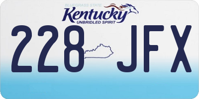 KY license plate 228JFX