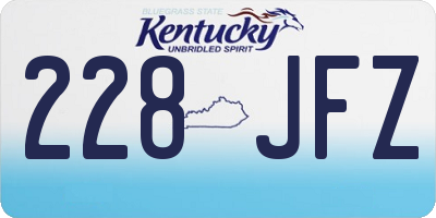 KY license plate 228JFZ