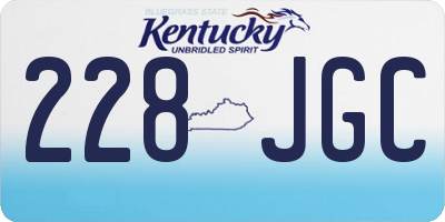 KY license plate 228JGC