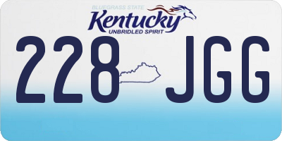 KY license plate 228JGG