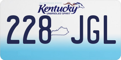 KY license plate 228JGL