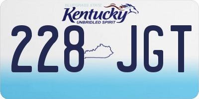 KY license plate 228JGT