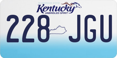 KY license plate 228JGU