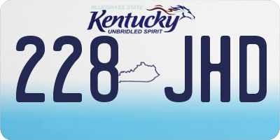 KY license plate 228JHD