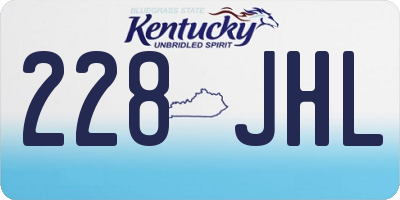KY license plate 228JHL