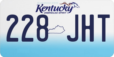 KY license plate 228JHT