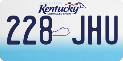 KY license plate 228JHU
