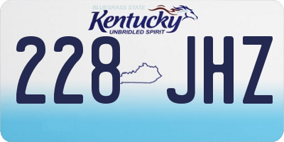 KY license plate 228JHZ