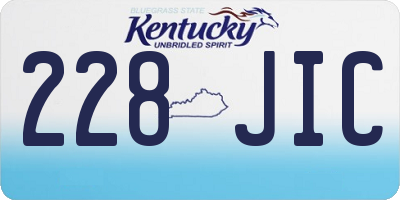 KY license plate 228JIC