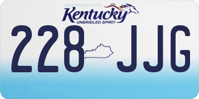 KY license plate 228JJG