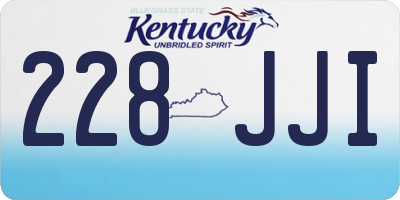 KY license plate 228JJI