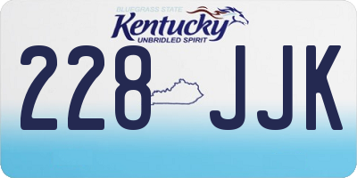 KY license plate 228JJK