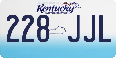 KY license plate 228JJL